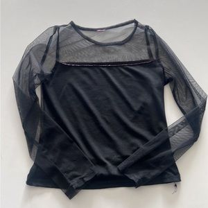 Long Sleeve Mesh Top